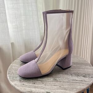 Free People‎ Wisteria Mesh Boots Lilac size 6